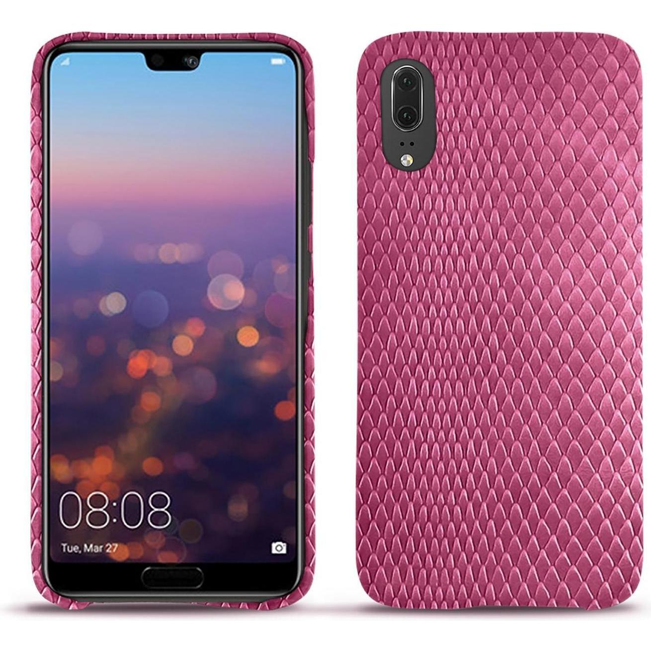 Noreve Lederschutzhülle (Huawei P20), Smartphone Hülle, Rosa