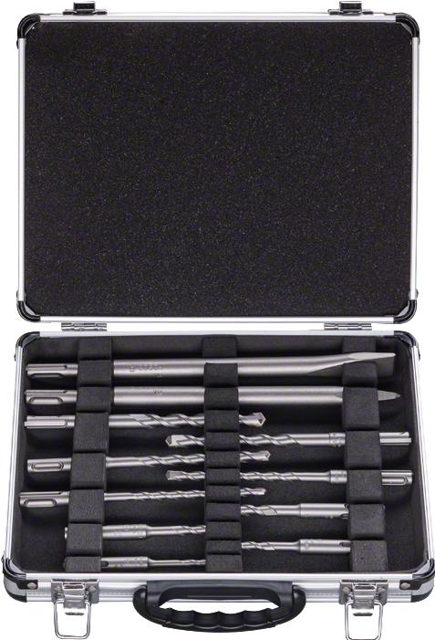 Immagine prodotto Bosch Professional Zubehör Set di trapani e scalpelli SDS-Plus 11 pezzi in valigetta (5 mm, 6 mm, 7 mm, 8 mm, 10 mm, 12 mm)