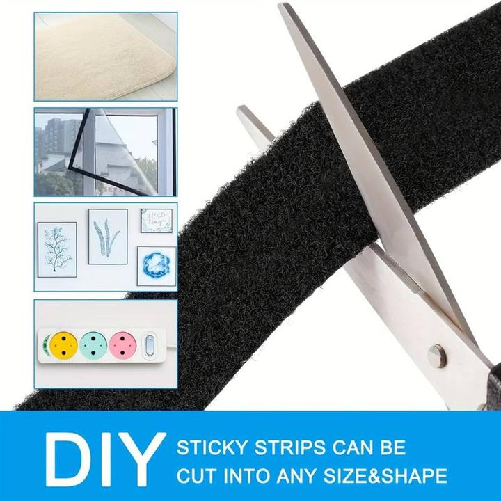 Actual product image König Design Hook and loop tape set Hook tape + loop tape self-adhesive extra strong hook and loop fastener (15 mm)