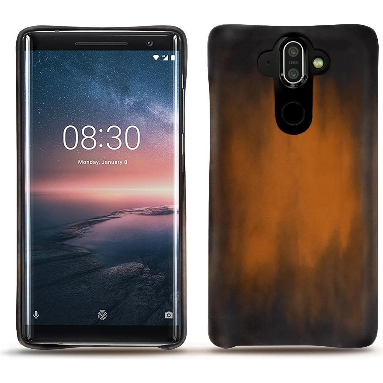 Thumbnail - Noreve Lederschutzhülle (Nokia 8 Sirocco), Smartphone Hülle, Braun