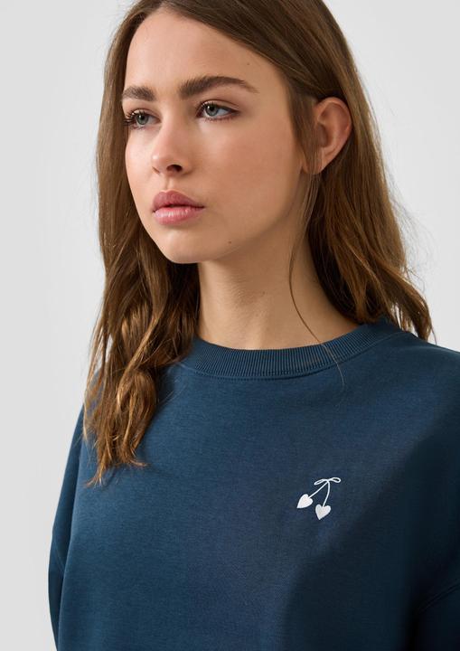 Produktbild s.Oliver Sweatshirt Weiches Sweatshirt mit kleiner Stickerei (M)