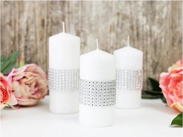 Produktbild Partydeco Strassband mit Aufkleber Silber (4cm)