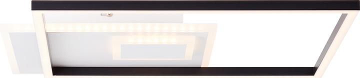 Actual product image Brilliant Iorgo LED surface-mounted ceiling panel 44x44cm black/white (4300 lm)