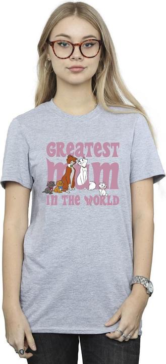 Actual product image Disney Womens/Ladies The Aristocats Greatest Mum Cotton Boyfriend T-Shirt (XL)