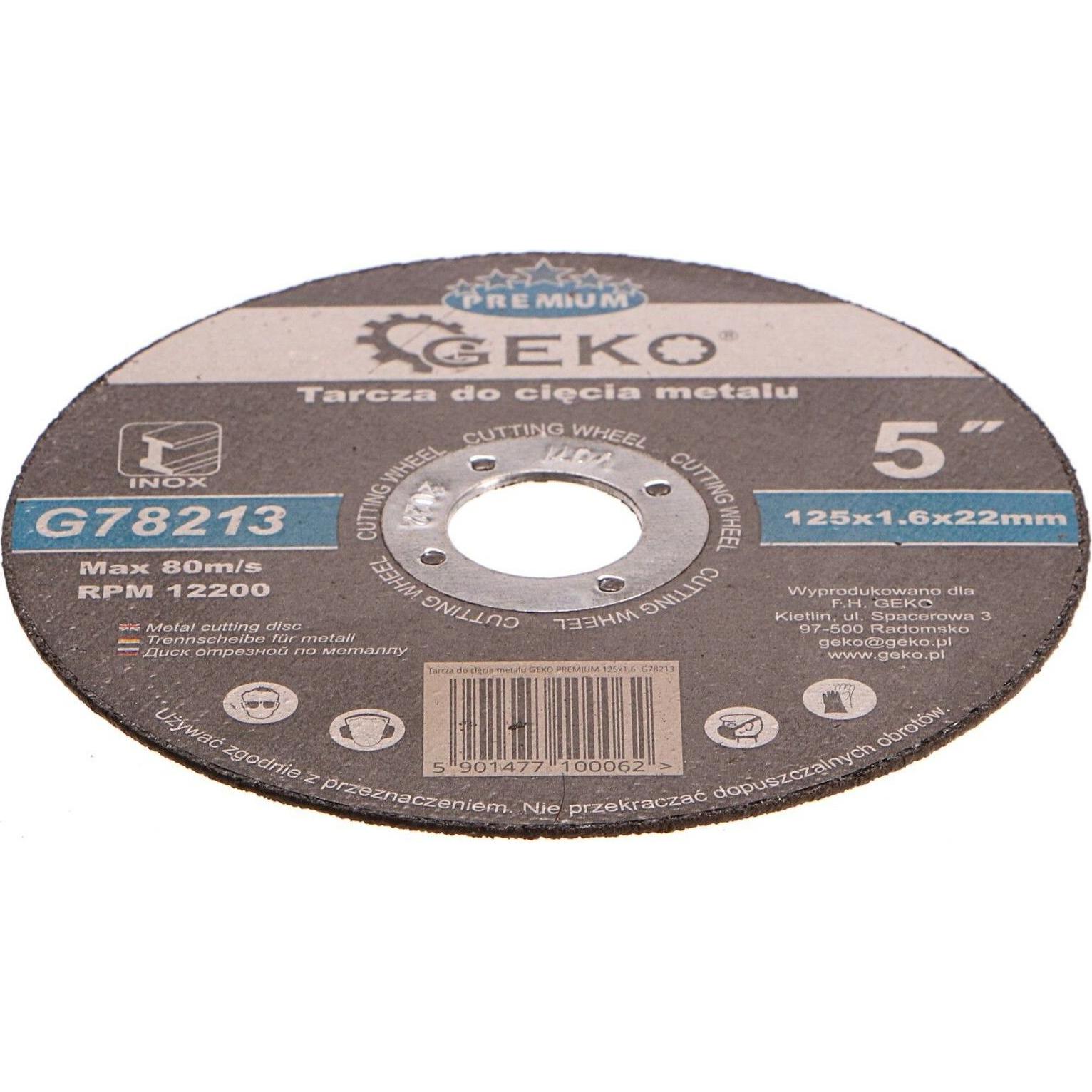 Thumbnail - GEKO, Schleifmittel, Metall-Trennscheibe, 125x1,6mm