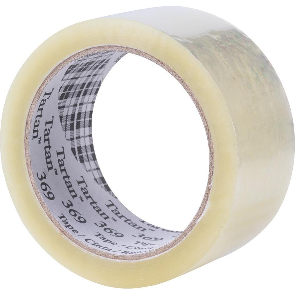 Scotch, Nastro adesivo,  Nastro da imballaggio hot-melt (369), 48 mm, 66 m, trasparente