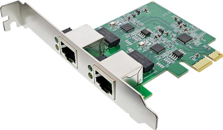 Actual product image InLine Dual Gigabit network card, 2x RJ45 2.5GBit/s, PCIe x1, incl. low profile bracket (Mini PCI Express)