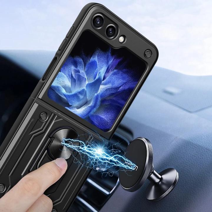 Actual product image Cover-Discount Galaxy Z Flip6 - Armor Case with kickstand (Samsung Galaxy Z Flip6)