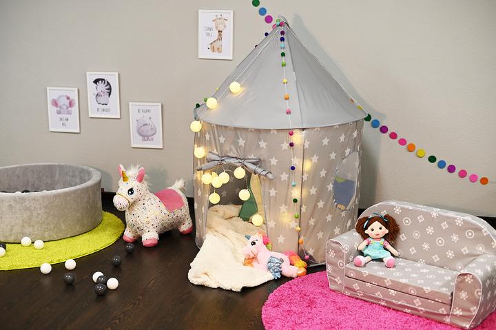 Produktbild Knorrtoys Spielzelt - "Grey white stars"