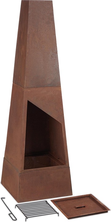 Actual product image Relaxdays Fireplace garden