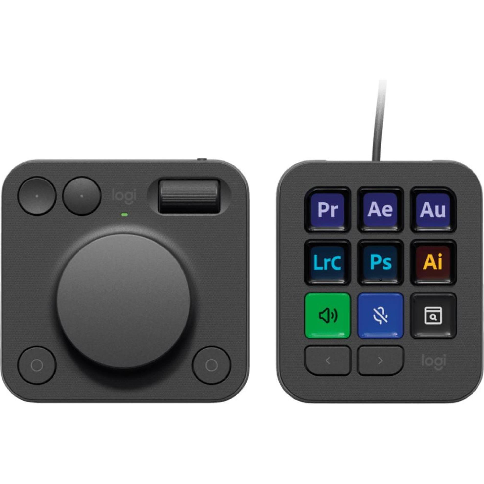 Logitech Mx Creative Console (Senza layout di tastiera, Cablato, Senza fili), Tastiera, Grigio
