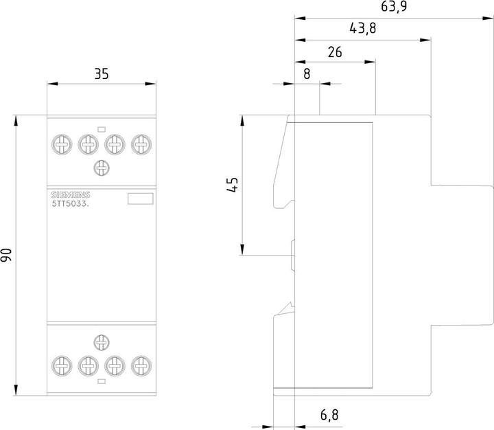 Produktbild Siemens Insta Contactor 4NC 230V