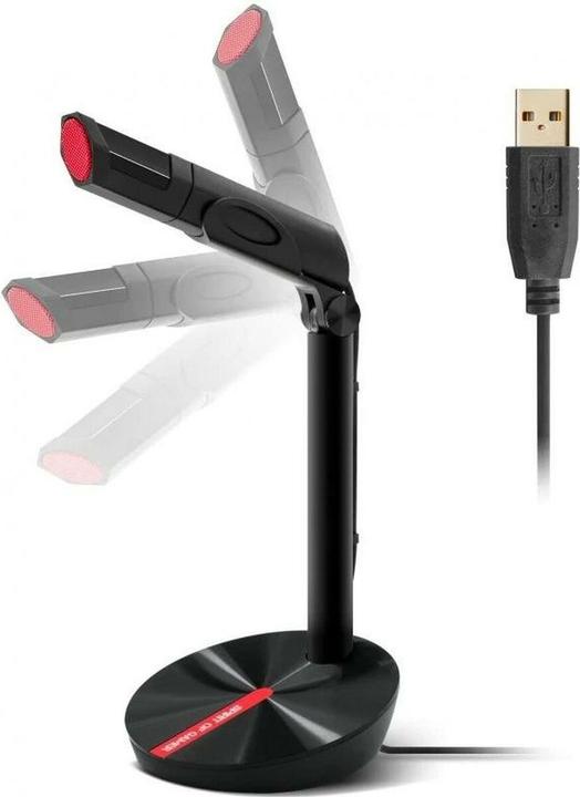 Immagine prodotto Spirit Of Gamer Microfono sur pied compatibile Eko Gaming e Live Streaming (Noir/Rouge)