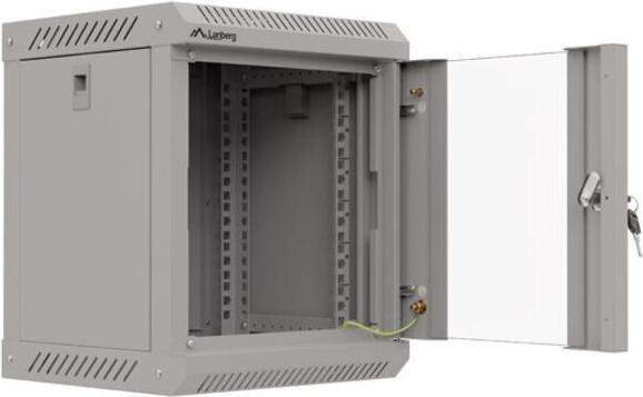 Produktbild Lanberg Szafa Instalacyjna Rack Wisząca 10 6u 300x300 Szara Drzwi Przeszklone (Flat Pack) (6 HE, 10 Zoll Rack)