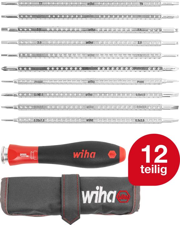 Produktbild Wiha Set SYSTEM 4 (Innensechskant, Phillipps-Kreuzschlitz (PH), Schlitzschrauben, TX)