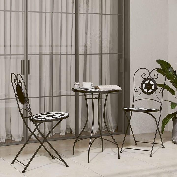 Produktbild VidaXL Mosaik-Bistrotisch Ø50 x 70 cm Keramik (50 cm)