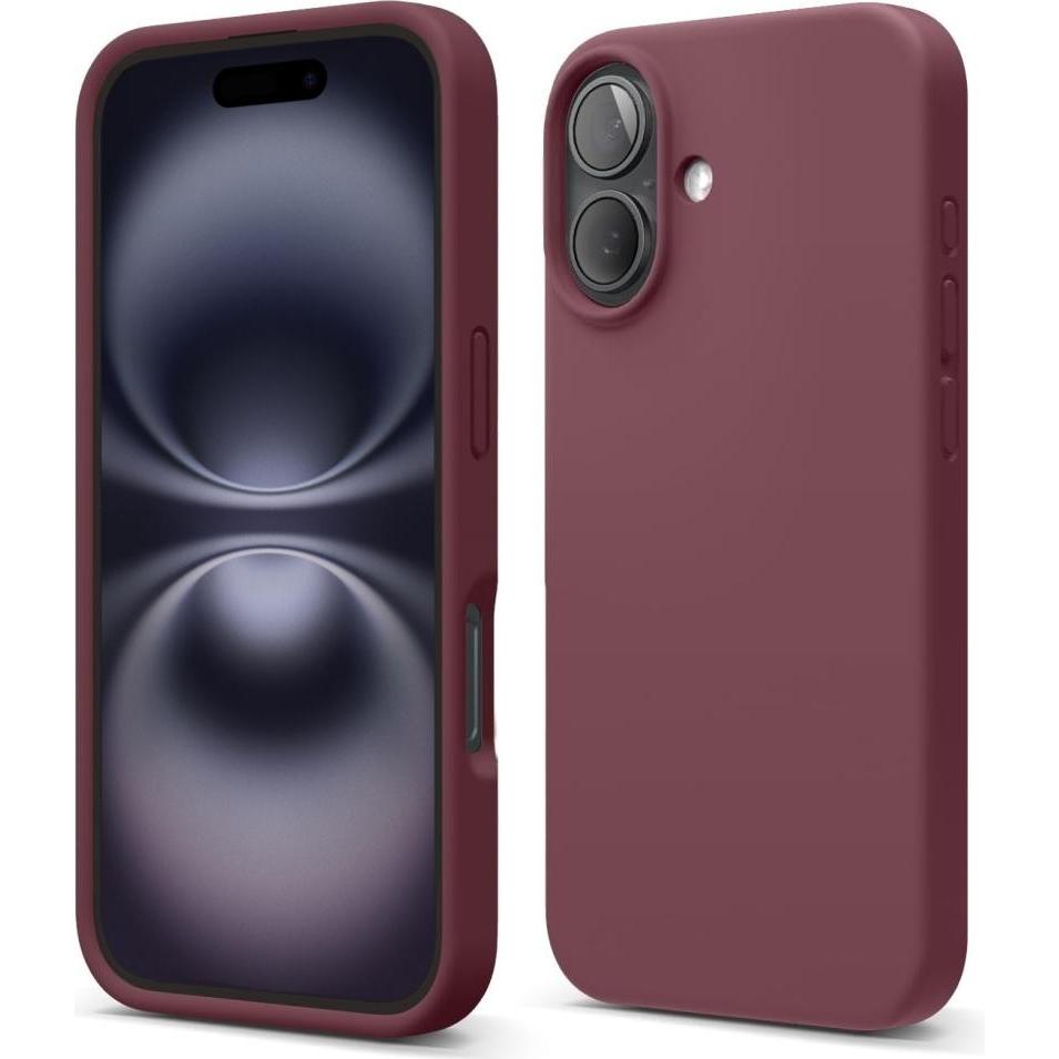 Screenguard Apple iPhone 16 Liquid Silicone Case Hülle (Apple iPhone 16), Smartphone Hülle, Rot