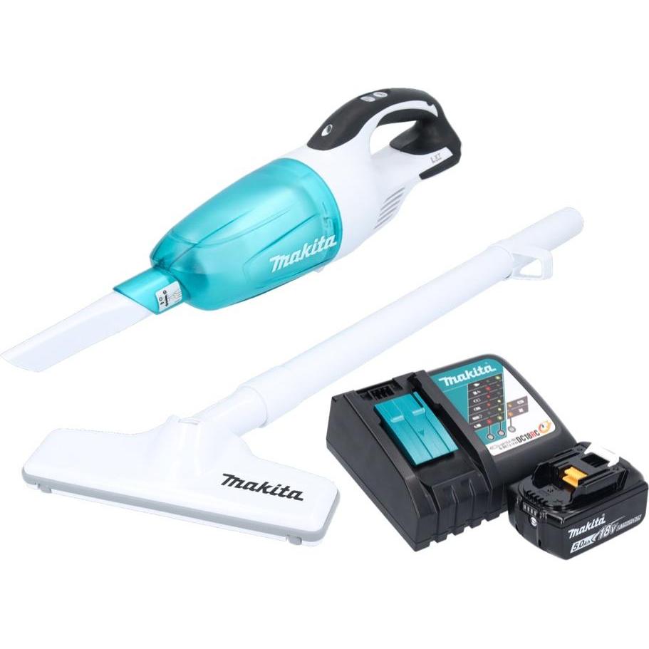 Thumbnail - Makita DCL 181 FRTWX Akku Staubsauger 18 V 53 mbar 0,65 L + 2x Akku 5,0 Ah + Ladegerät, Staubsauger