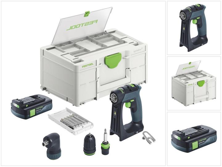 Actual product image Festool CXS 18-Basic-Set cordless drill driver 18 V 40 Nm brushless + 1x rechargeable battery 3.0 Ah +