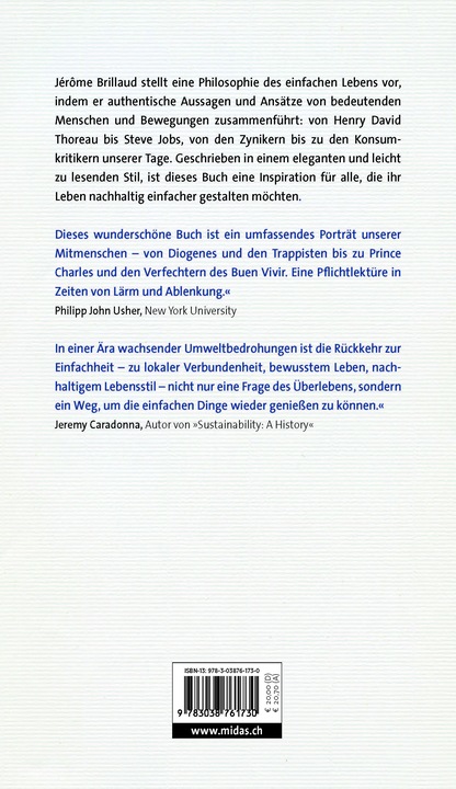 Produktbild Philosophie der Einfachheit (Deutsch, Jérôme Brillaud, 2021)