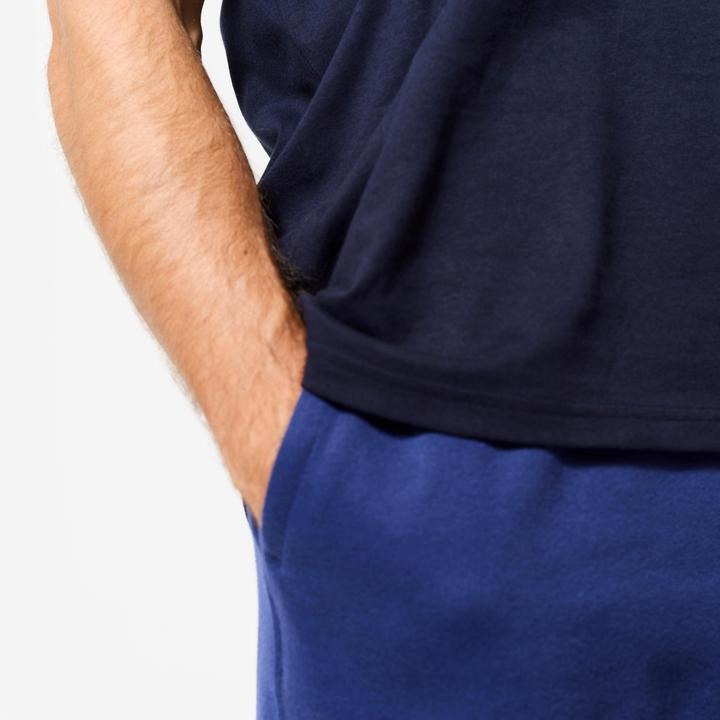 Immagine prodotto Domyos T-Shirt Herren Baumwolle Regular - blau/schwarz (L)