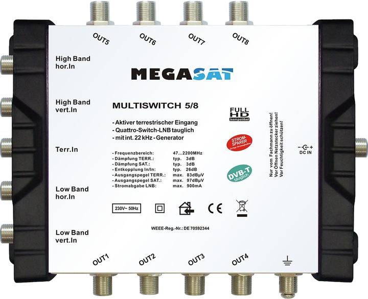 Megasat Multiswitch 5/8 (Multischalter)