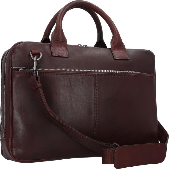 Actual product image Plevier Vintage Bill Aktentasche Leder 40 cm Laptopfach (17.30")