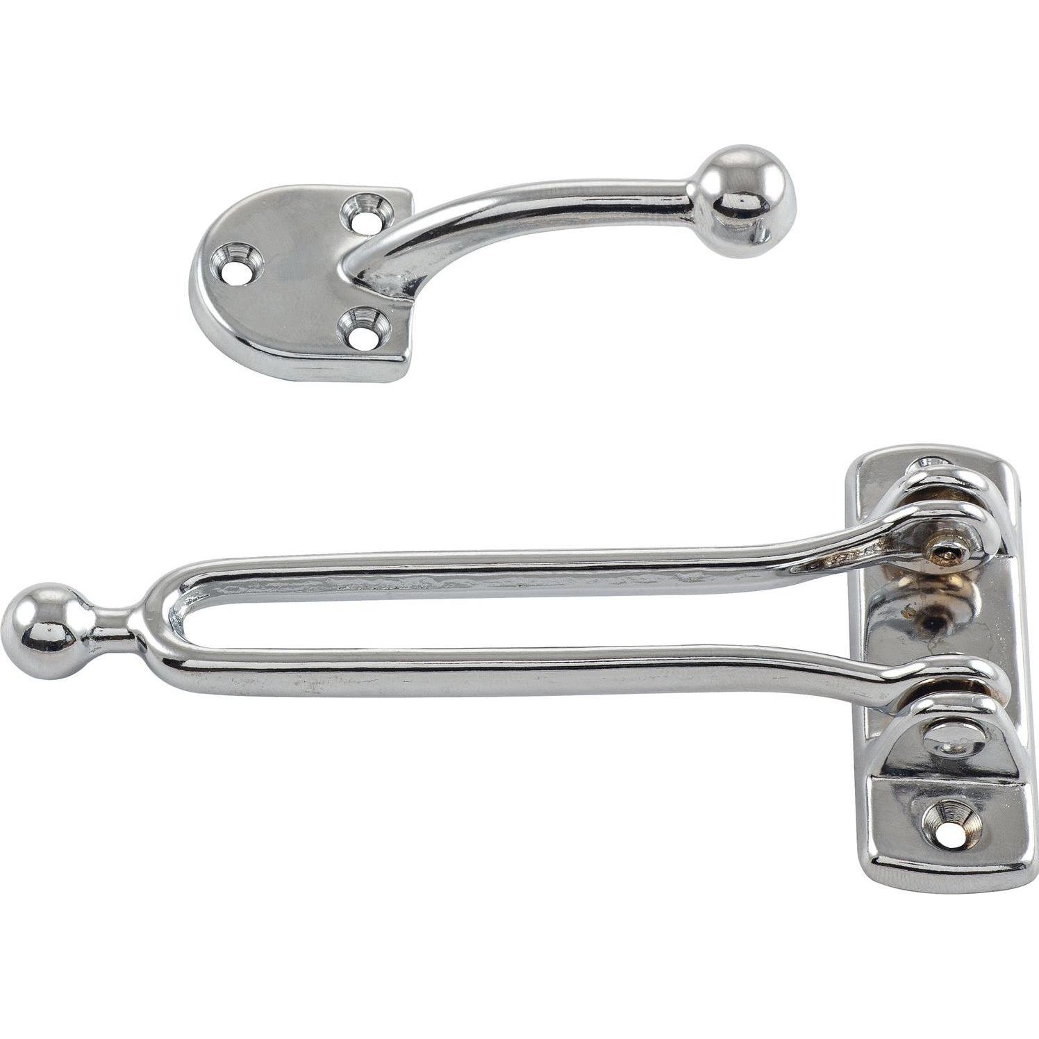 Marchesi, Türbeschlag + Scharnier, Dreh-Begrenzer Fenster Spaltöffner, für stumpfe Fenstertüren Messing vernickelt