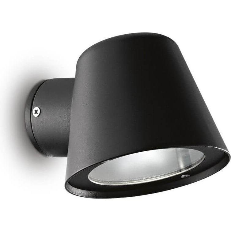 Ideal lux, Gartenbeleuchtung, GAS Wandleuchte GU10 dimmbar Schwarz IP43 020228 (GU10, IP43)