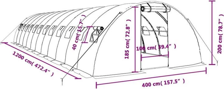 Produktbild vidaXL Gewächshaus