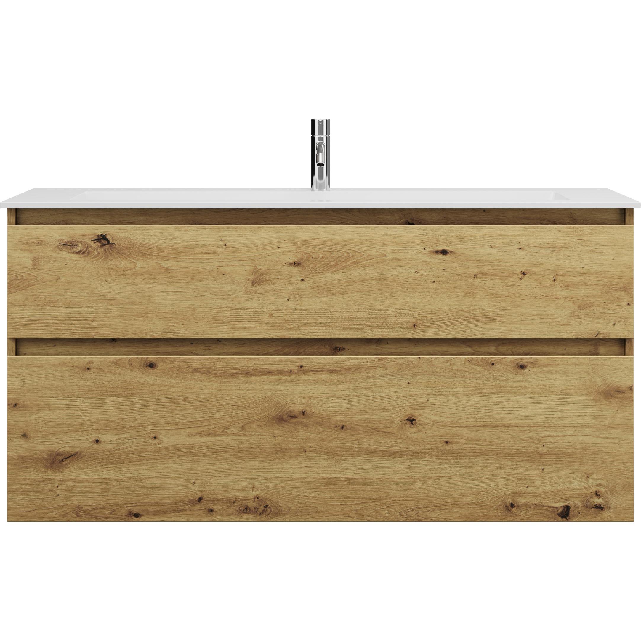 burgbad, Badmöbelset, Lin20 Mineralguss-Waschtisch Farbe Weiss Matt inklusive Waschtischunterschrank Tiefe 495mm 2