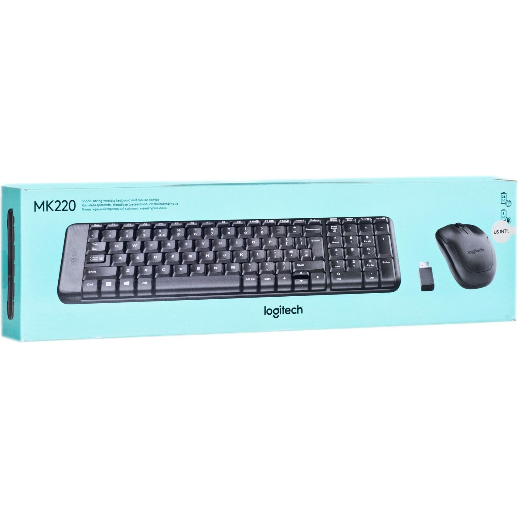 Thumbnail - Logitech MK220 (US, Kabellos), Tastatur, Schwarz