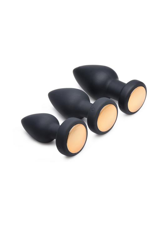 Actual product image XR Brands Silicone Vibrating LED Plug