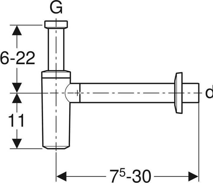 Actual product image Geberit Moated castle (Bottle siphon, 1/2")