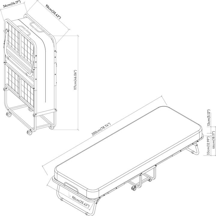 Produktbild En.Casa Borjavle (90 x 200 cm)