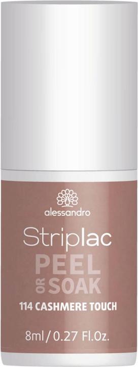 Image du produit Alessandro Striplac Peel or Soak (114 Touche cachemire, Vernis semi-permanent)