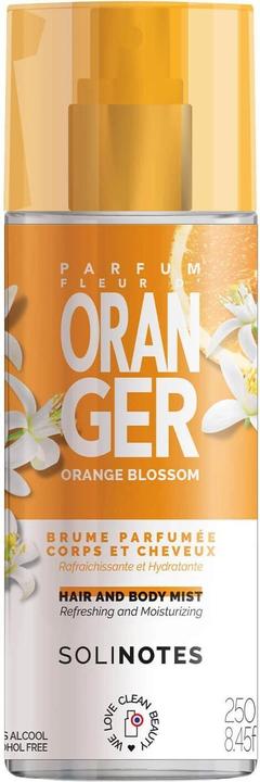 Produktbild Solinotes Hair & Body Mist Oranger (250 ml, Body Mist, Haarparfum, Körper- & Haarduftspray, Bergamotte, Blumig, Honig, Jasmin, Moschus, Orangenblüte, Petitgrain, Rose, Süss, Zitrone, Zitrus)