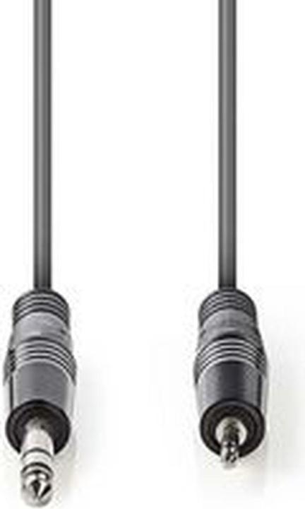 Actual product image Nedis Audio cable stereo 6.35 mm male - 3.5 mm male (3 m, 6.3mm jack cable)