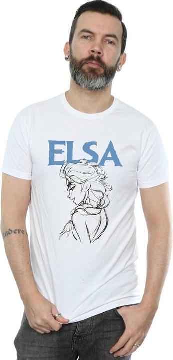 Immagine prodotto Disney Frozen Elsa Profile Sketch Maglietta Uomo (4XL)