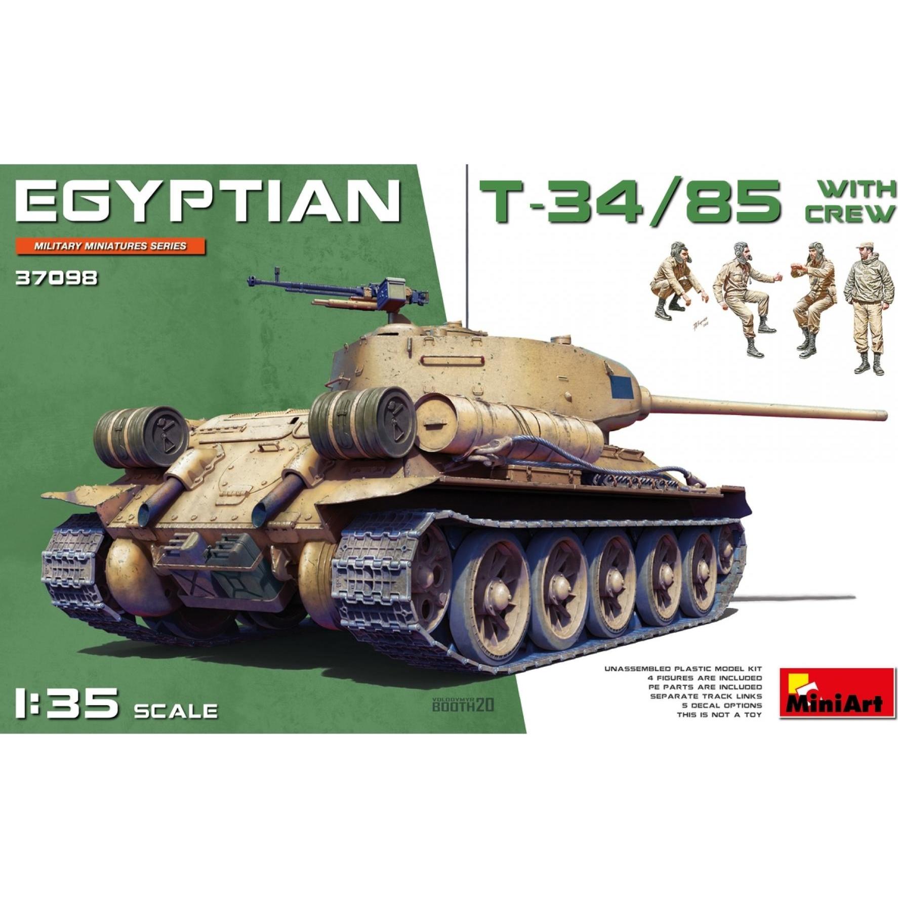 Mini art Egyptian T-34/85 w/crew (37098)