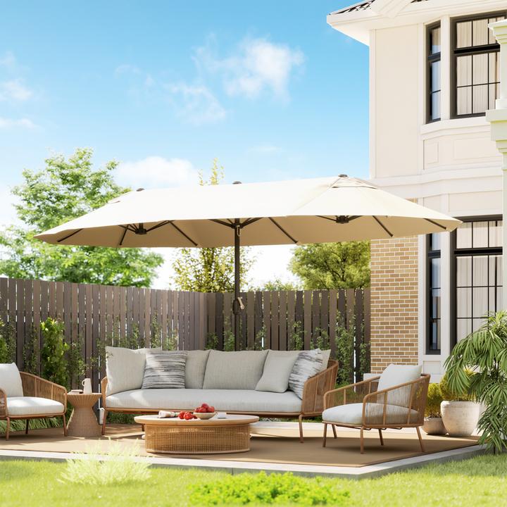 Produktbild Outsunny Marktschirm mit Handkurbel (2.65 m)