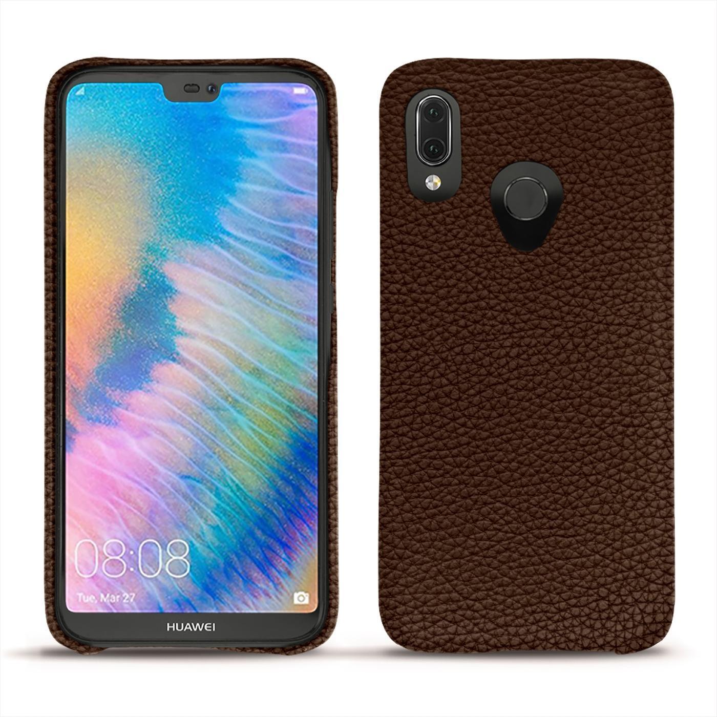 Noreve Lederschutzhülle (Huawei P20 Lite), Smartphone Hülle, Braun