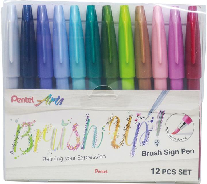 Image du produit Pentel Brush Sign Pen 12 pièces (12x)