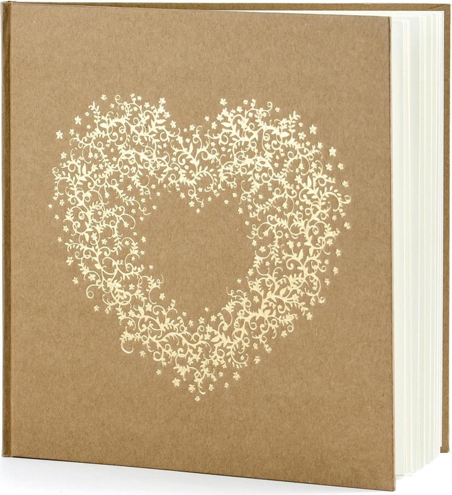 Partydeco Livre d'or coeur (20,5 x 20,5 cm)