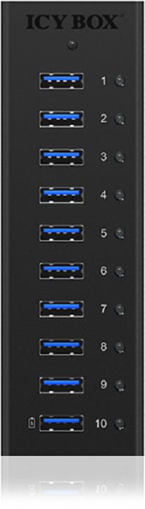 Produktbild Icy Box USB Hub High-Speed & Pug Play Connection ,IB-AC6110 (USB-B, 10 Ports)