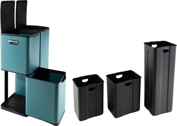 Produktbild HTI-Living Mülleimer Edelstahl mit 3 Behältern (60 l)