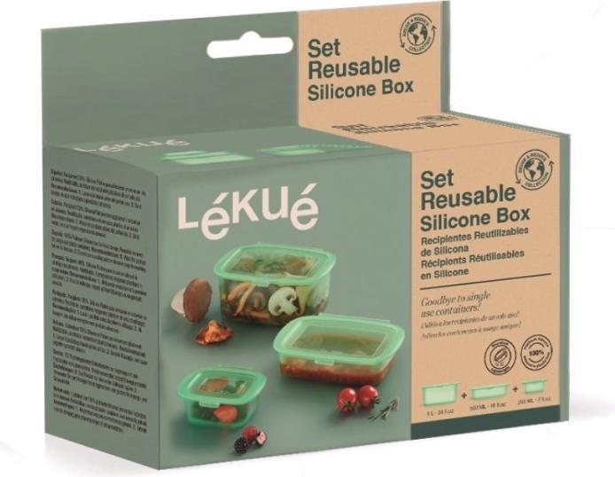 Produktbild Lékué Set wiederverwendbarer Silikonbehälter (1 l)