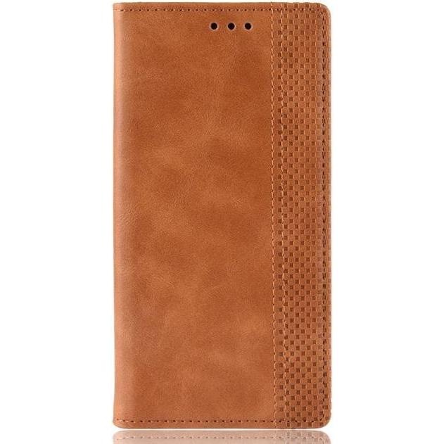 MU Style Vintage III Leder Bookcover Series (Honor 9X), Smartphone Hülle, Braun