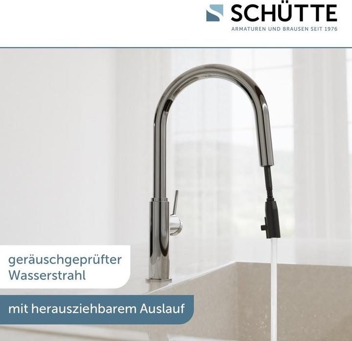 Produktbild Schütte Wasserhahn Küche BLACKPOOL Spültischarmatur Chrom Ausziehbar Schwenkbar 79516
