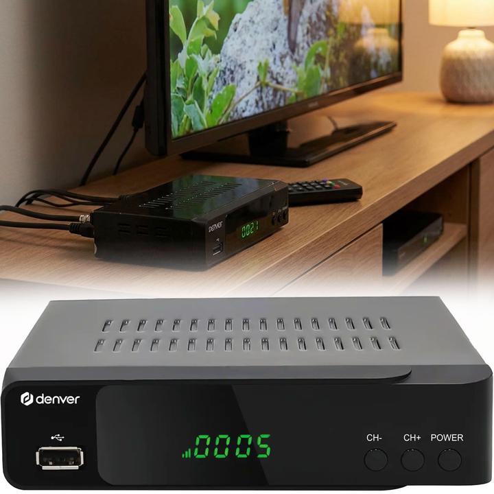 Actual product image Denver DTB-133 DVB Digital TV Tuner/Digital Player (DVB-S, CI Shaft)